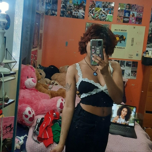 black lace cami top - Picture 2 of 2